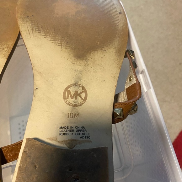 Brown Michael Kors sandals. Size 10. Well-worn but still with life in them. $25 - Picture 3 of 3